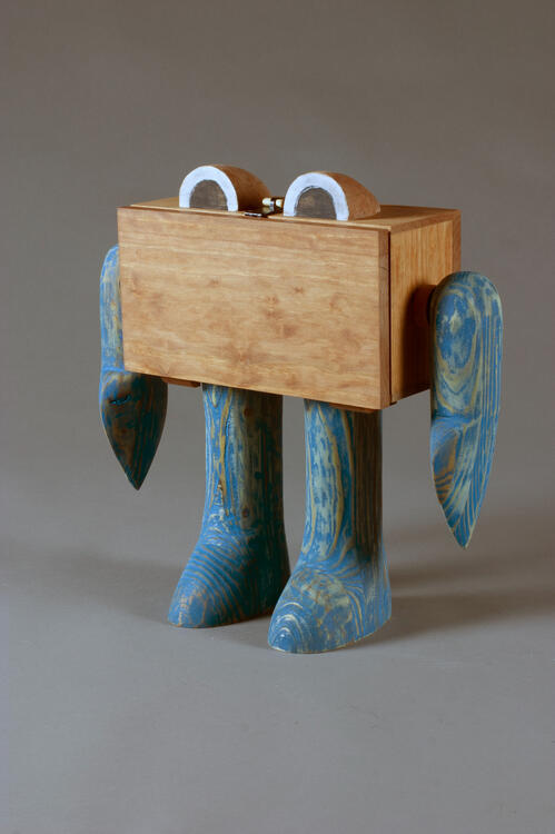 "Chomp" Wood, Paint, Rubber, Fall 2020