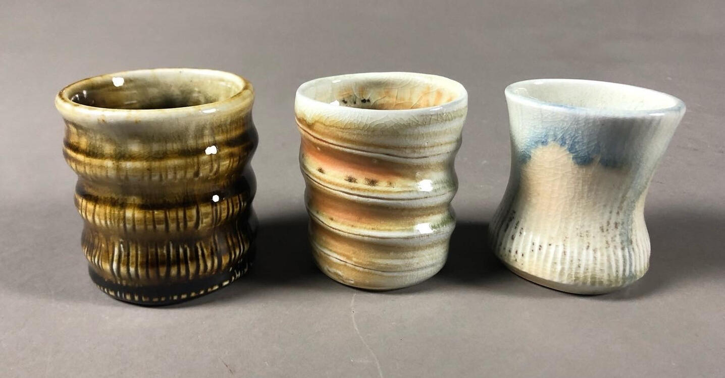 "Wine Glasses" Porcelain, Wood Fired, Fall 2022