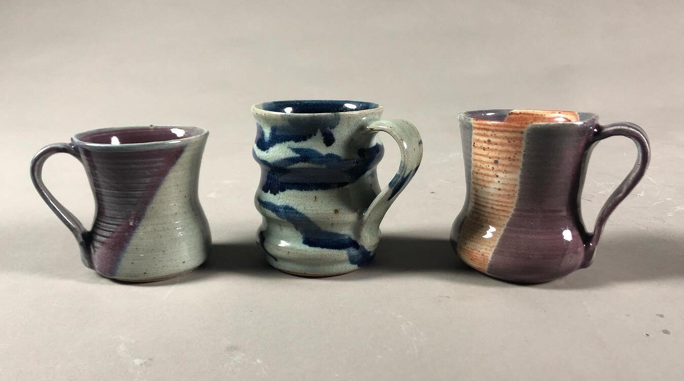 "Mugs" Stoneware, Cone 10 Reduction, Fall 2022