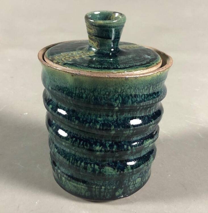 "Lidded Spiral Jar" Stoneware, Cone 10 Reduction, Fall 2022