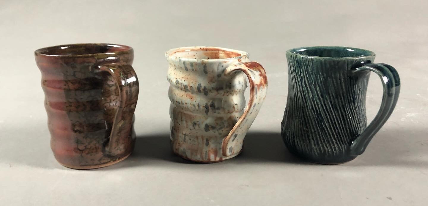 "Mugs" Stoneware, Cone 10 Reduction, Fall 2022